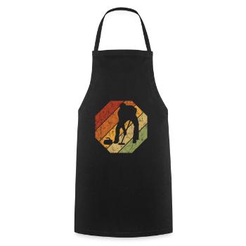 Curling sur glace Curling Retro Cadeau - Tablier de cuisine - noir - Devant - AI Model Male 185 dark (185cm)