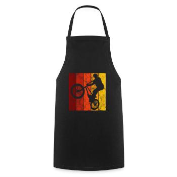 BMX Rad Fahrrad Retro Geschenk Bicycle Motocross - Kochschürze - Schwarz - Vorne - AI Model Male 185 dark (185cm)