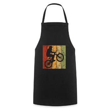BMX Bike Bike Retro Gift Bicycle Motocross - Cooking Apron - black - Front - AI Model Male 185 dark (185cm)