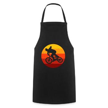BMX Rad Fahrrad Retro Geschenk Bicycle Motocross - Kochschürze - Schwarz - Vorne - AI Model Male 185 dark (185cm)