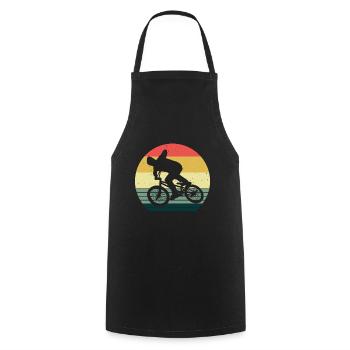 BMX Bike Bike Retro Gift Bicycle Motocross - Cooking Apron - black - Front - AI Model Male 185 dark (185cm)
