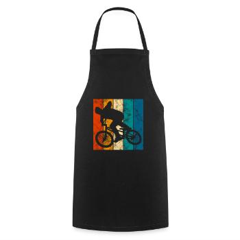 BMX Bike Bike Retro Gift Bicycle Motocross - Cooking Apron - black - Front - AI Model Male 185 dark (185cm)