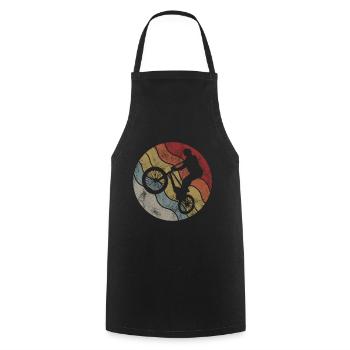BMX Bike Bike Retro Gift Bicycle Motocross - Cooking Apron - black - Front - AI Model Male 185 dark (185cm)