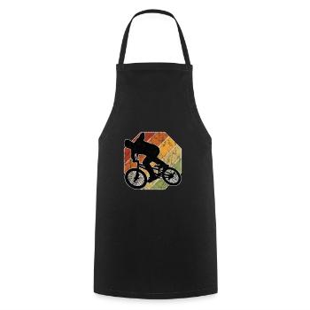 BMX Rad Fahrrad Retro Geschenk Bicycle Motocross - Kochschürze - Schwarz - Vorne - AI Model Male 185 dark (185cm)