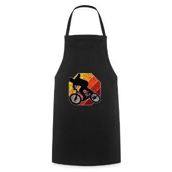 BMX Rad Fahrrad Retro Geschenk Bicycle Motocross - Kochschürze - Schwarz - Vorne - AI Model Male 185 dark (185cm)