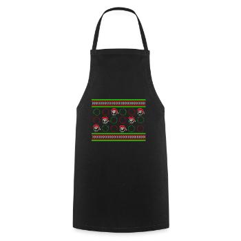 ugly christmas Sweater Shirt Totenkopf - Kochschürze - Schwarz - Vorne - AI Model Male 185 dark (185cm)