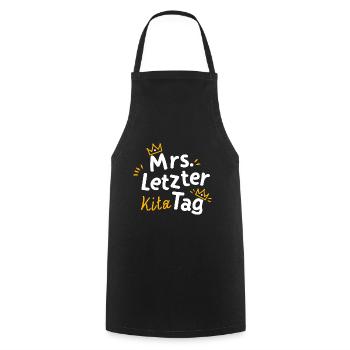 Kita Abgänger Mrs. Letzter Tag Einschulung Kiga - Kochschürze - Schwarz - Vorne - AI Model Male 185 dark (185cm)