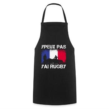 J'Peux Pas J'ai Rugby Joueur Maillot France Rugby - Kochschürze - Schwarz - Vorne - AI Model Male 185 dark (185cm)