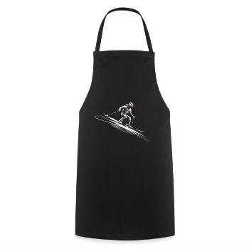 Ski Skiing Winter sports vintage - Cooking Apron - black - Front - AI Model Male 185 dark (185cm)