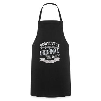Anniversaire Vintage Vintage 2007 Original Rétro - Tablier de cuisine - noir - Devant - AI Model Male 185 dark (185cm)