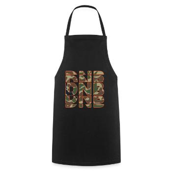 Junglist Love Drum n Bass DNB Camo Remix - Tablier de cuisine - noir - Devant - AI Model Male 185 dark (185cm)