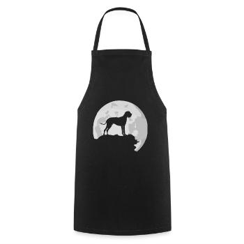 Great Dane Moon Silhouette - Cooking Apron - black - Front - AI Model Male 185 dark (185cm)