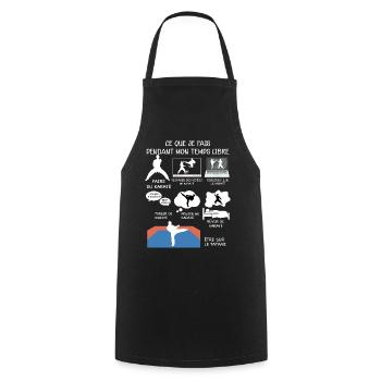 Karaté Ma Passion Humour Temps Libre - Tablier de cuisine - noir - Devant - AI Model Male 185 dark (185cm)