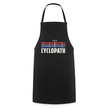 CYCLOPATH GRAVEL ROAD BIKE CYCLING SAYING BIKE - Cooking Apron - black - Front - AI Model Male 185 dark (185cm)