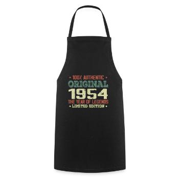 Legend since 1954 Born in 1954 - 70th Birthday - Cooking Apron - black - Front - AI Model Male 185 dark (185cm)