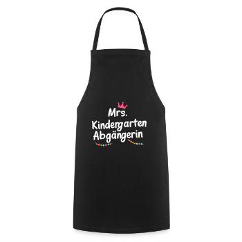 Mrs. Kindergartenabgängerin Kita Abschiedsgeschenk - Kochschürze - Schwarz - Vorne - AI Model Male 185 dark (185cm)