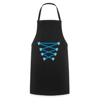 Ladies dirndl replacement traditional costume replacement blouse fair - Cooking Apron - black - Front - AI Model Male 185 dark (185cm)
