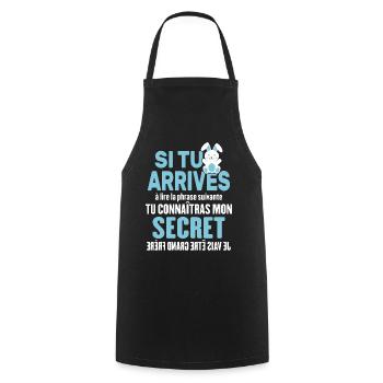 Tu Connaîtras Mon Secret Je Vais Être Grand Frère - Tablier de cuisine - noir - Devant - AI Model Male 185 dark (185cm)