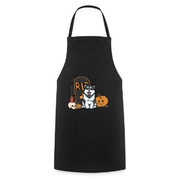 Süßer Husky Halloween Kostüm Hund - Kochschürze - Schwarz - Vorne - AI Model Male 185 dark (185cm)