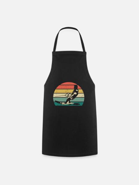 Wakeboarden Herzschlag Wakeboard Wakeboarder - Kochschürze - Schwarz