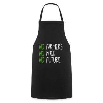 No Farmers - No Food - No Future - Farmer Farmer - Cooking Apron - black - Front - AI Model Male 185 dark (185cm)