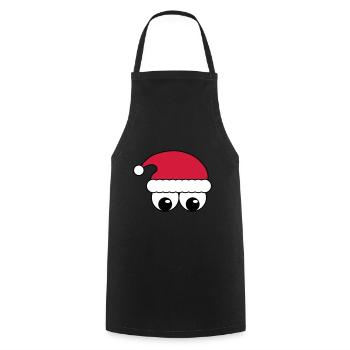 Le père noël - Tablier de cuisine - noir - Devant - AI Model Male 185 dark (185cm)