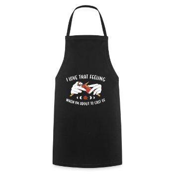 J’aime ce sentiment quand je suis sur le point de lancer - Tablier de cuisine - noir - Devant - AI Model Male 185 dark (185cm)
