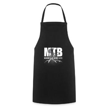 Mountain Bike Life MTB - Cooking Apron - black - Front - AI Model Male 185 dark (185cm)