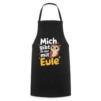 oiseau de nuit hibou hibou oiseau - Tablier de cuisine - noir - Devant - AI Model Male 185 dark (185cm)