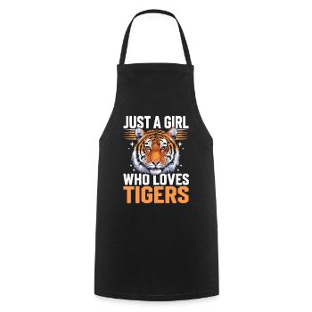 Tiger Animal Zoo Wild Animal - Cooking Apron - black - Front - AI Model Male 185 dark (185cm)