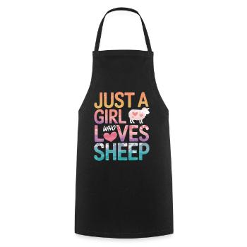 Sheep Sheep Farmer Lamb Farmer - Cooking Apron - black - Front - AI Model Male 185 dark (185cm)