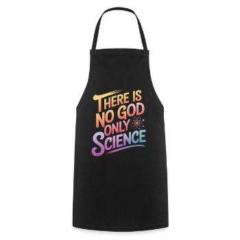 Atheismus Atheist Anti-Religion Agnostiker - Kochschürze - Schwarz - Vorne - AI Model Male 185 dark (185cm)