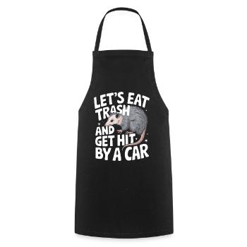 Opossum Possum Animal - Cooking Apron - black - Front - AI Model Male 185 dark (185cm)