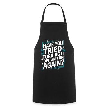 Technical Support Computer - Cooking Apron - black - Front - AI Model Male 185 dark (185cm)
