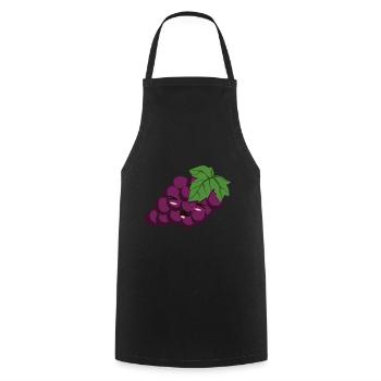 Grapes Fruits Kawaii Grapes - Cooking Apron - black - Front - AI Model Male 185 dark (185cm)