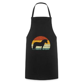 Fjord Horse Vintage Retro - Cooking Apron - black - Front - AI Model Male 185 dark (185cm)