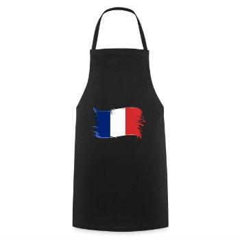 DRAPEAU DE LA FRANCE DRAPEAU FRANCE - Tablier de cuisine - noir - Devant - AI Model Male 185 dark (185cm)