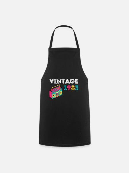 Vintage 1983 Radio 39 ans 1983 anniversaire - Tablier de cuisine - noir