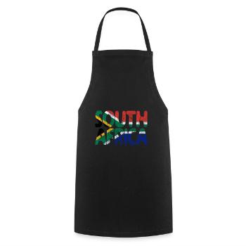 Afrique du Sud Afrique du Sud drapeau Afrique vacances voyage - Tablier de cuisine - noir - Devant - AI Model Male 185 dark (185cm)
