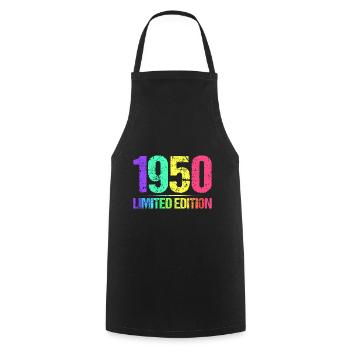 1950 Édition Limitée Vintage 50s Retro Vintage - Tablier de cuisine - noir - Devant - AI Model Male 185 dark (185cm)