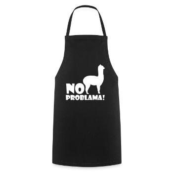 Cool Alpaca No Prob Lama Meme Fun saying poison - Cooking Apron - black - Front - AI Model Male 185 dark (185cm)