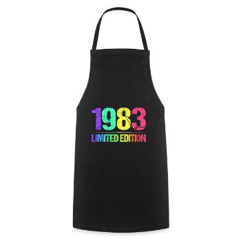 1983 Limited Edition Vintage 83 retro vintage - Cooking Apron - black - Front - AI Model Male 185 dark (185cm)