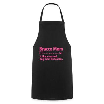Bracco Italiano Maman Mama Maîtresse Dictons roses - Tablier de cuisine - noir - Devant - AI Model Male 185 dark (185cm)
