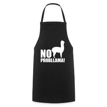 Cool Alpaca No Prob Llama Meme Fun Dire - Tablier de cuisine - noir - Devant - AI Model Male 185 dark (185cm)