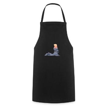 Marmot Mountains Alps Hiking Climbing Gift - Cooking Apron - black - Front - AI Model Male 185 dark (185cm)