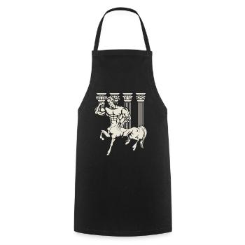 Zentaur Hebt Gewichte, Fitness Workout Im Gym - Kochschürze - Schwarz - Vorne - AI Model Male 185 dark (185cm)