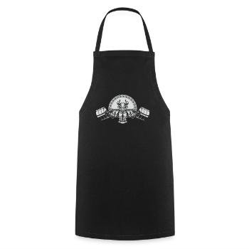 Minotaurus Hebt Gewichte, Fitness Workout Im Gym - Kochschürze - Schwarz - Vorne - AI Model Male 185 dark (185cm)