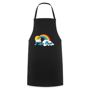 Cute Cloud - I hate people - Cooking Apron - black - Front - AI Model Male 185 dark (185cm)