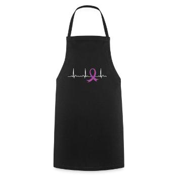 ECG dementia heartbeat impulse - Cooking Apron - black - Front - AI Model Male 185 dark (185cm)