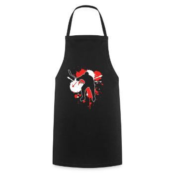Drapeau autrichien Hockey - Hockey sur glace - Tablier de cuisine - noir - Devant - AI Model Male 185 dark (185cm)